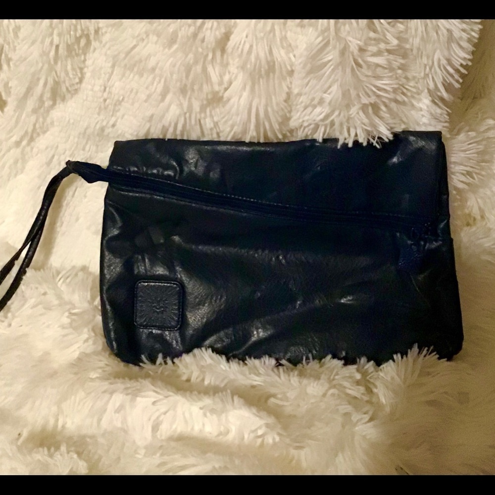 Dover Navy Blue Soft Leather Clutch Bag / Purse